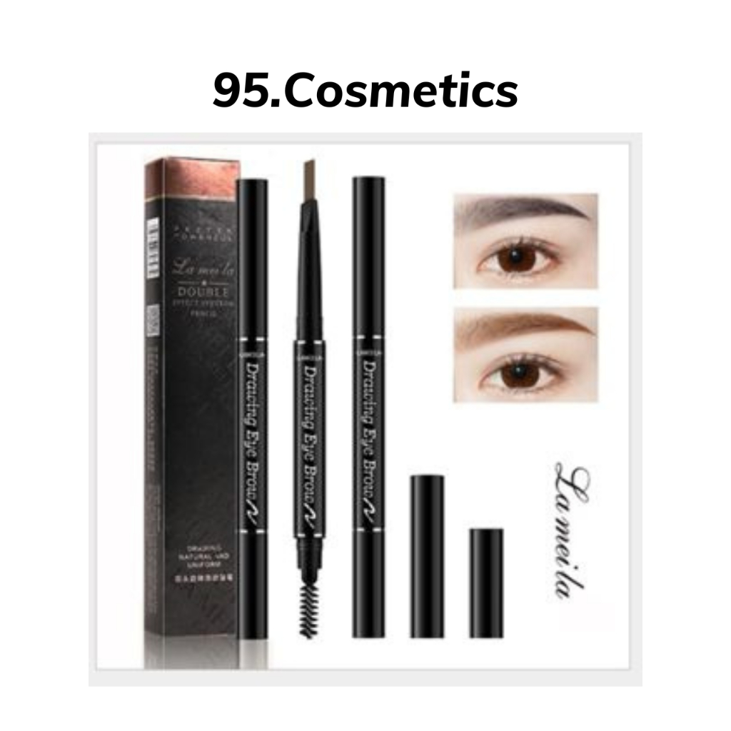 Chì Kẻ Mày Double Effect Lameila 02 đầu chống nước không trôi Auth