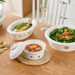 Đĩa sứ hâm nóng thức ăn bằng nến, chất liệu sứ trắng cao cấp - Gốm Xuân