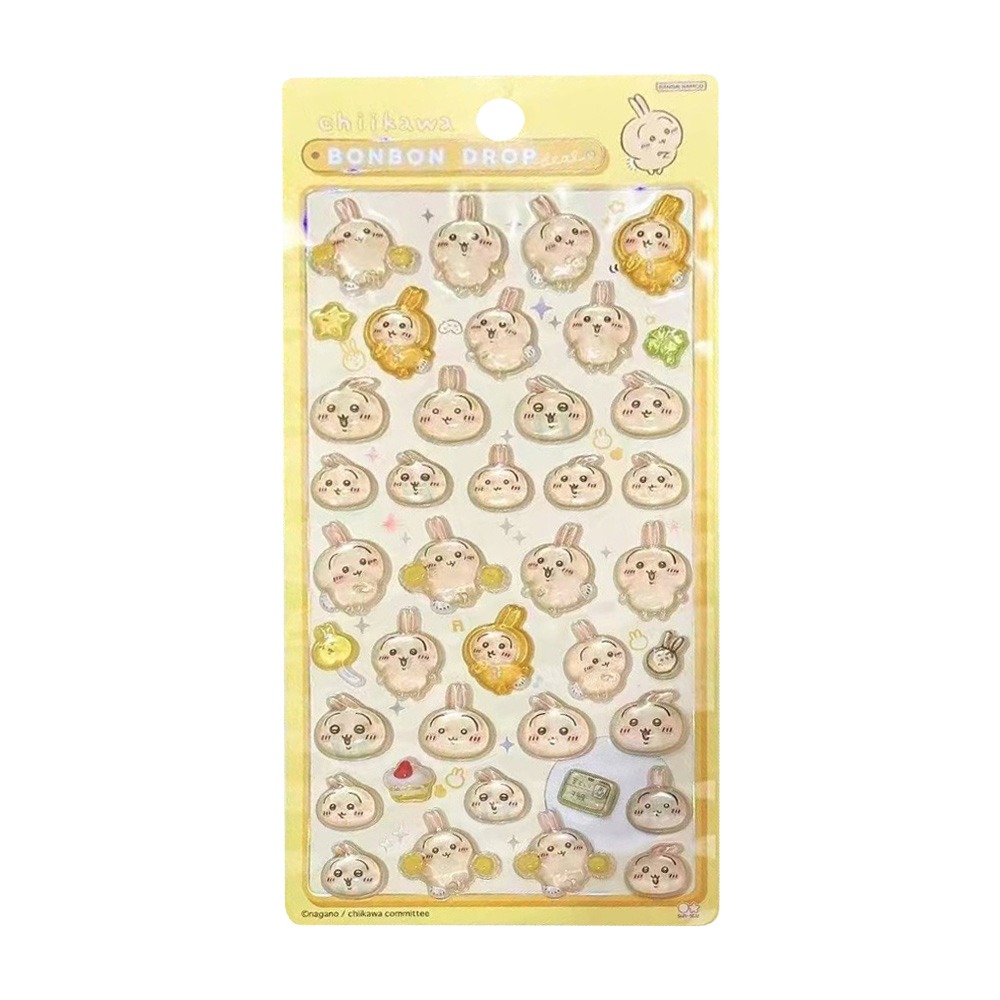 DOHOHO Trong suốt Nhãn dán 3D hình khối Phim hoạt hình Thiết kế 3D Tem nhãn dán Tamagotchi Jiikawa. Tem dán móng tay Trang trí vỏ điện thoại