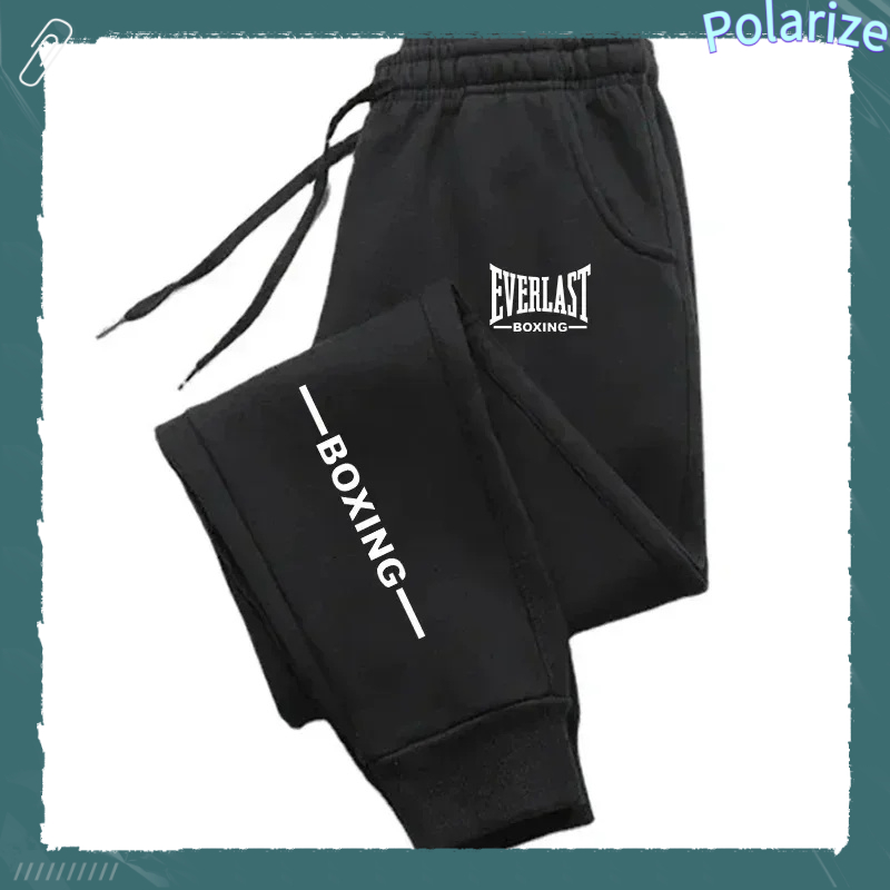 Polarize 2025 Autumn Winter EVERLAST Printed Running Pants Men Women Outdoor Sports Fitness Pants Jo