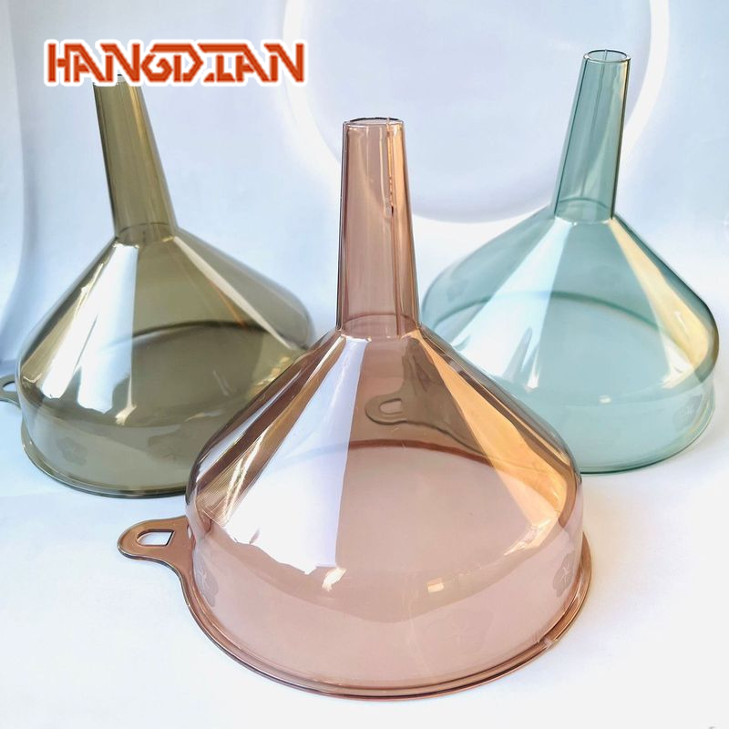 HANGDIAN Thick Transparent Plastic Funnel for Kitchen Liquid Transfer and Pouring ราคา 30 บาท*ส่งฟรี