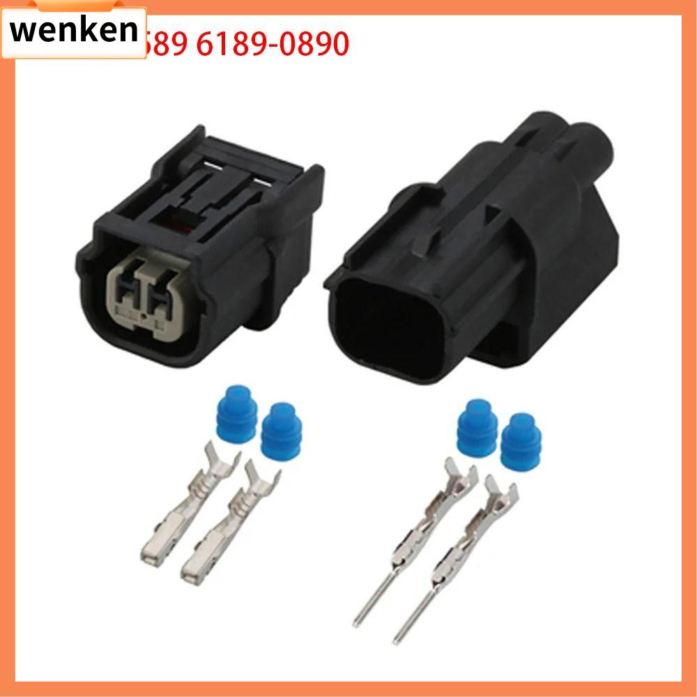 WENKEN 1Set 2 chân 040 Đầu nối ô tô Công tắc nhấn Nam Nữ Phích cắm cảm biến ABS  Tín hiệu rẽ Đèn pha LED 6188-0589 6189-0890 Cho hondas