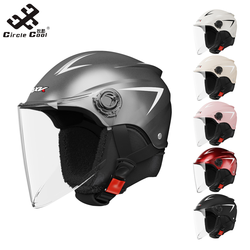 Circle Cool Open Face Motorcycle Helmet For Men Women Lightweight