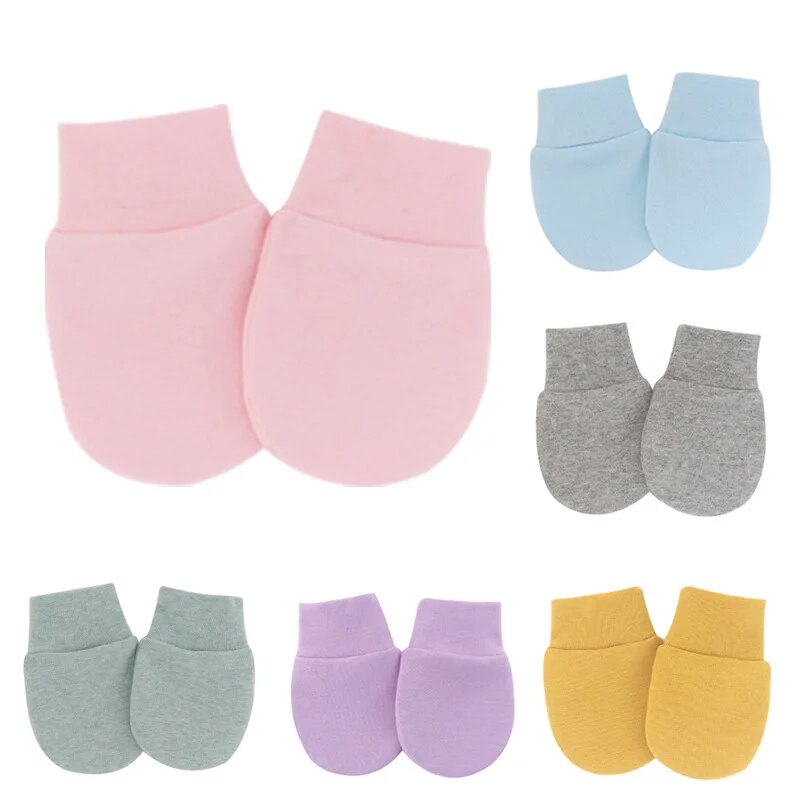 2023 Baby Anti Krassen Zachte Katoenen Handschoenen Pasgeboren Bescherming Gezicht Scratch Mittens B