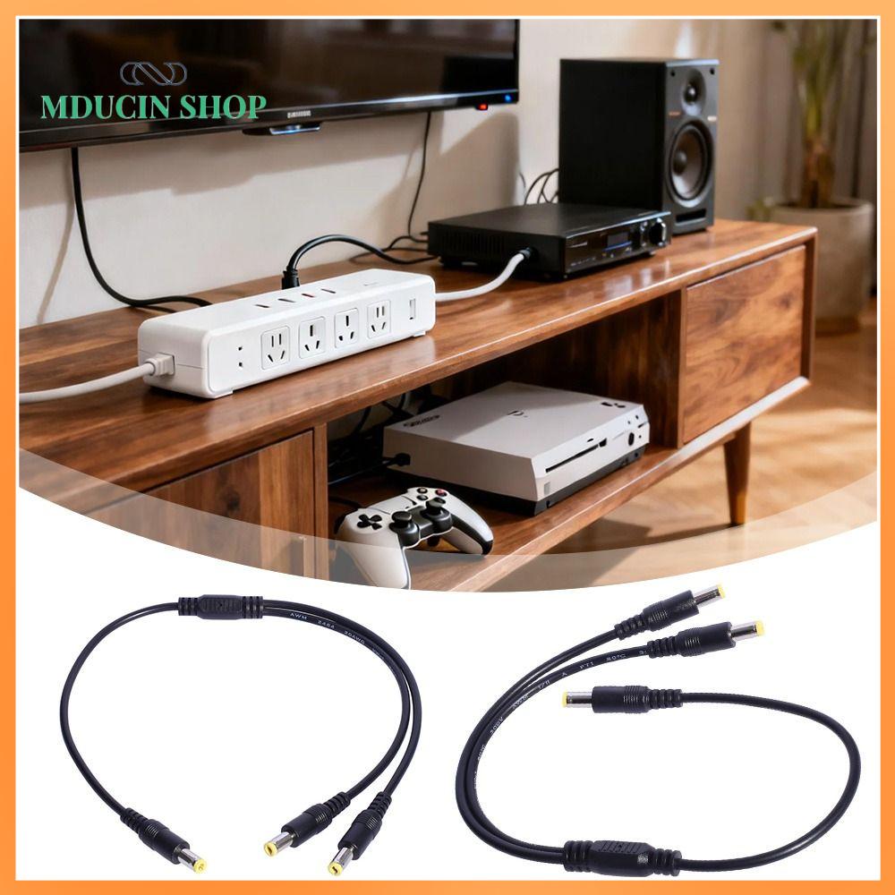 MDUCIN SHOP Nam thành 2 nam Bộ chia công suất 5,5mm2,5mm 22AWG. Dây nguồn Chuyên nghiệp Lõi đồng Bộ chia đường Điện tử