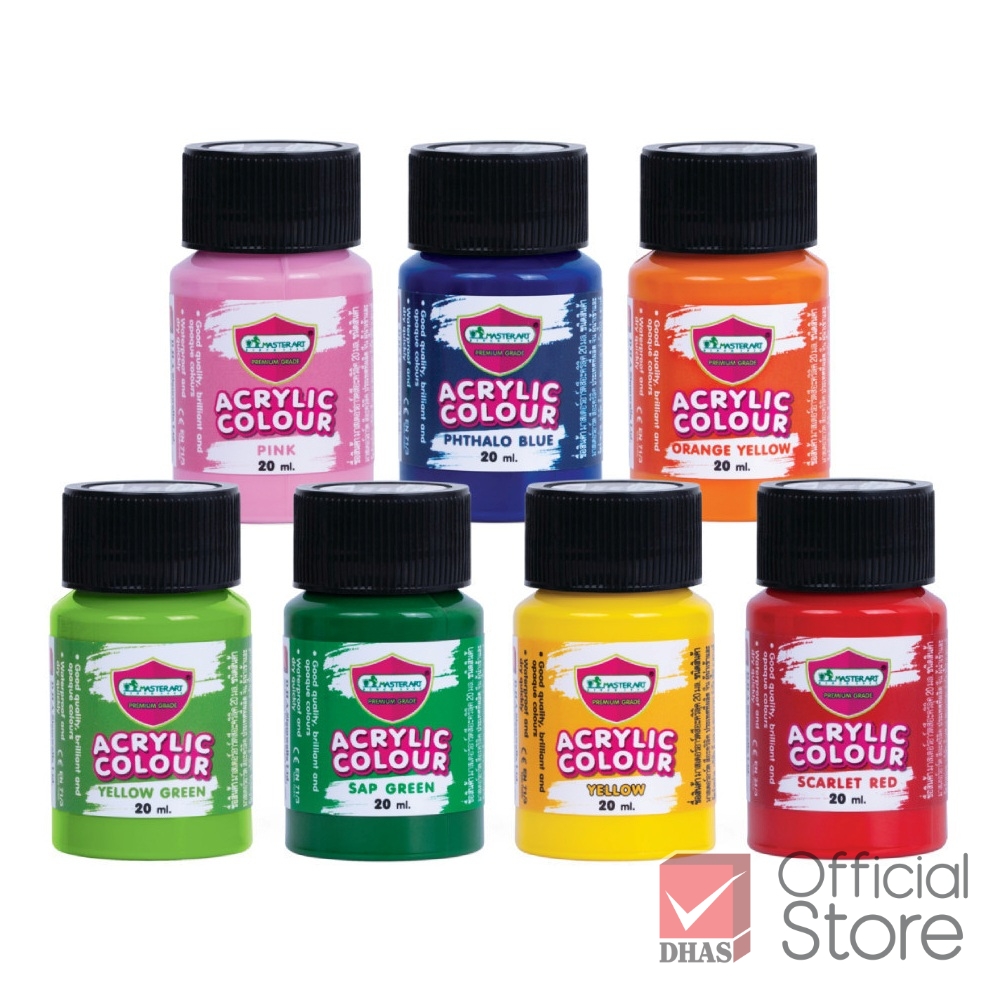 Chai Màu Acrylic Master Art 20ml Lên Màu Chuẩn Bám Bề Mặt Tốt
