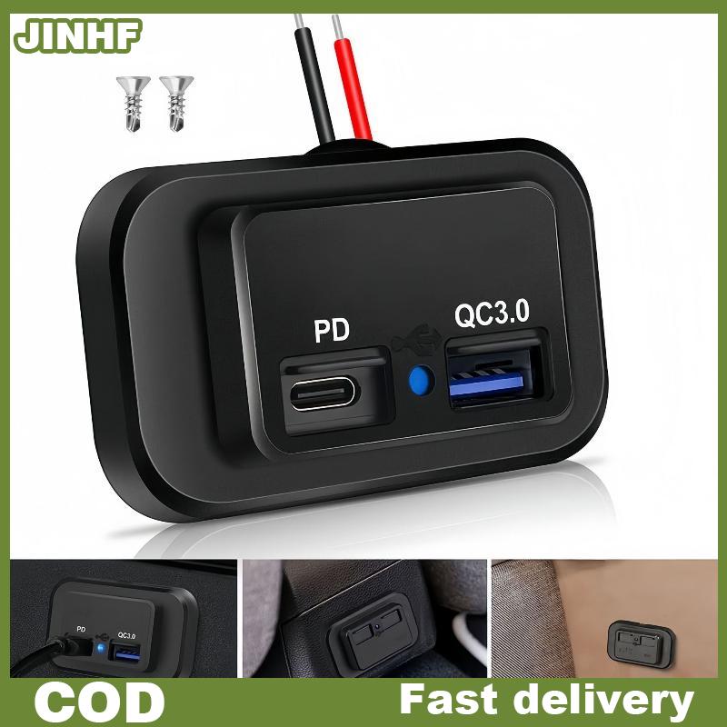 JINHF Đáng tin cậy QC3.0 USB A và PD USB C sạc Ổ cắm Bảng điều khiển cho xe Marine người sử dụng Giá 116,230 Đồng*Miễn phí vận chuyển
