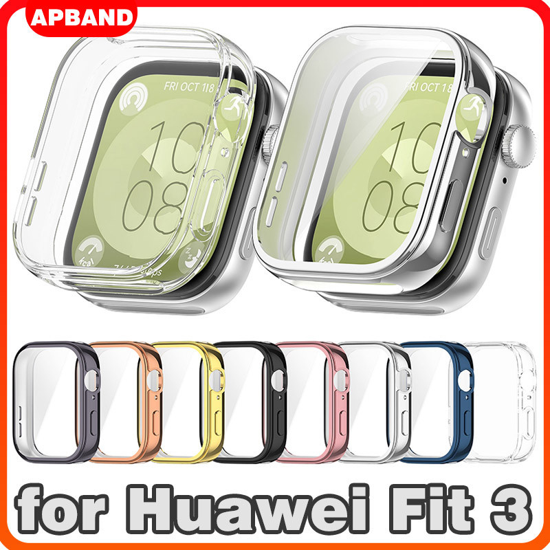 กรณีป้องกัน TPU Huawei Watch Fit 3 Caseครอบคลุมเต็มรูปแบบกันชนหน้าจออุปกรณ์ป้องกันสมาร์ทนาฬิกากันชน huawei fit ราคา 21 บาท*ส่งฟรี