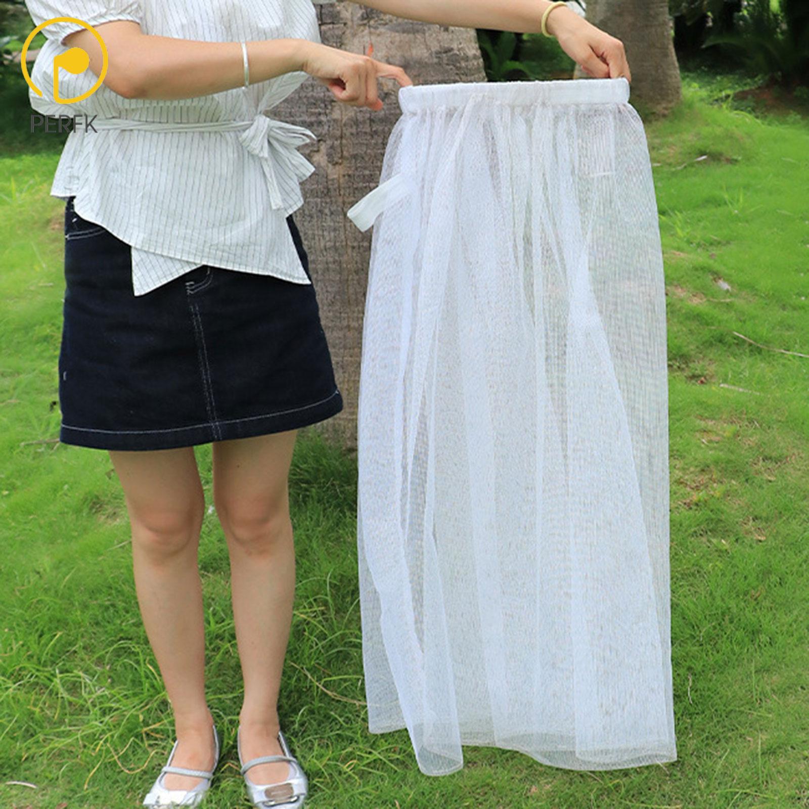 Perfk Outside Netting Skirt for Fishing White Sun Protection Garment ราคา 58 บาท*ส่งฟรี