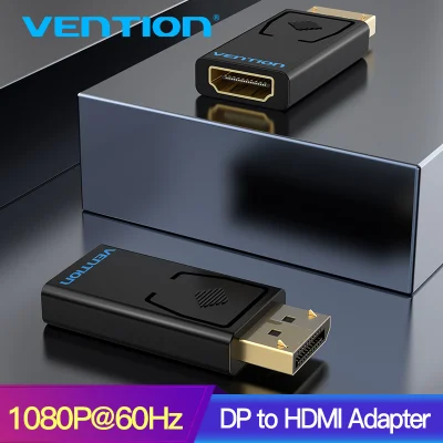 Vention DP to HDMI Adapter 1080P 60Hz HD Display Port Male to HDMI Female Converter for PC Laptop Projector Monitor TV DisplayPort DP to HDMI Switch