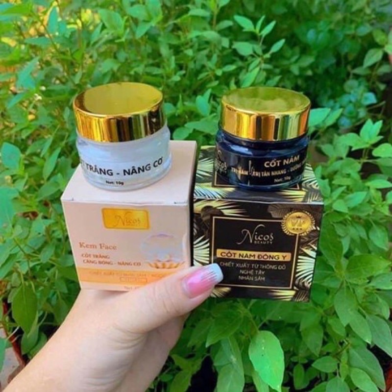 Combo cốt trắng + cốt nám Nicos Thanh Nhi chính hãng
