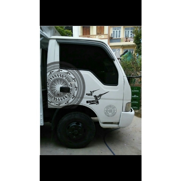 Trống đồng, Decal trống đồng,Tem Dán Nắp Capo Cho xe tải, xe ô tô, xe thể thao, trang trí cửa xe ô t