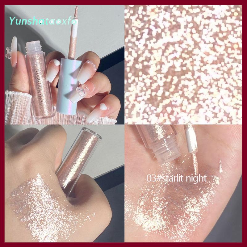yunshataoxf Herorange long lanh Highlighter lỏng bóng mắt Bút kẻ mắt bền không thấm nước ánh sáng lung linh và tỏa sáng mắt tằm Bút Chì Công cụ làm đẹp - 3