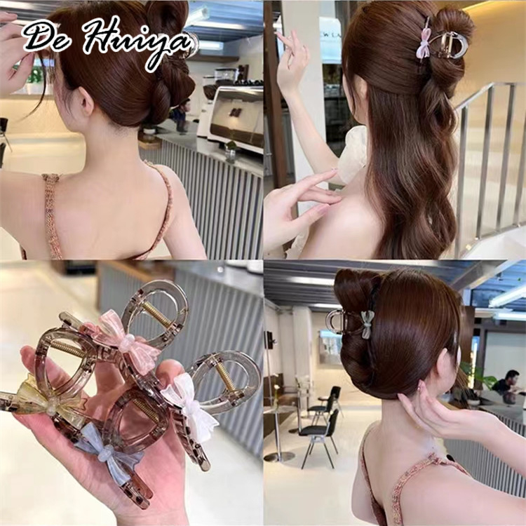 DEHUIYA กิ๊บติดผมรูปหัวใจอะคริลิคสไตล์เกาหลีเหมาะสำหรับผู้หญิง ราคา 13 บาท*ส่งฟรี