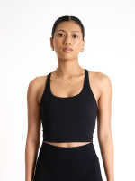 Avant Athletica Core Racer Tank in Jet Black