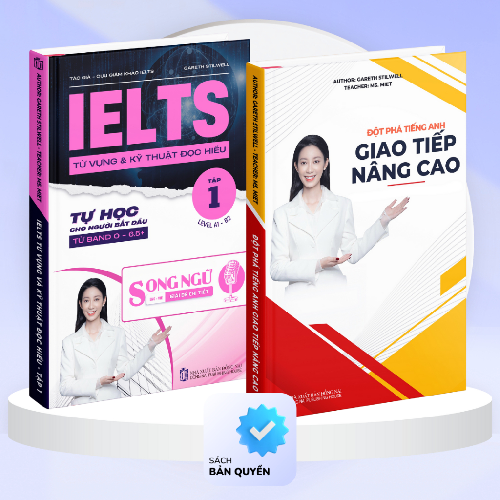 Combo 2 Sách IELTS Từ Vựng Và Kỹ Thuật Đọc Hiểu Và Sách Giao Tiếp Tiếng Anh Nâng Cao- Smart English