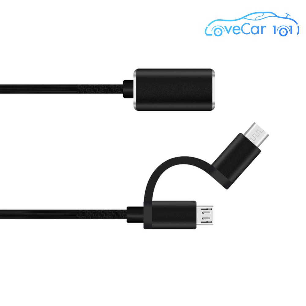Type-c &Micro USB To USB OTG Adapter Cable Braided 2 in 1 Micro USB To USB Converter Aluminum Alloy Mobile Accessories ราคา 30 บาท*ส่งฟรี