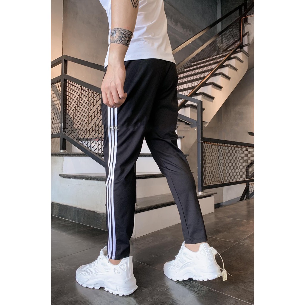Quần jogger nam nữ trơn basic thun poly phong cách thể dục thể thao