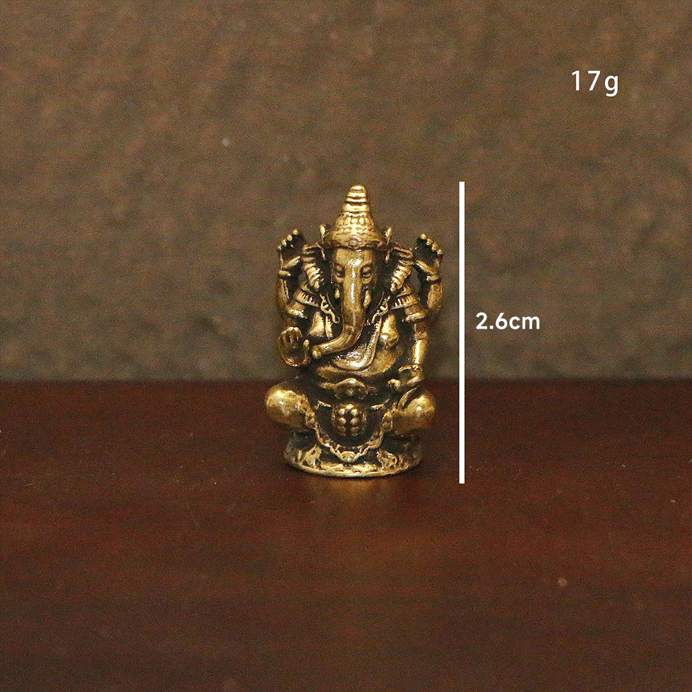 Golden Ganesa Statue Gold SMALL and MEDIUM size for Decor Prayers Car Dashboard Ganesha Door gift 2 SIZE AVAILABLE