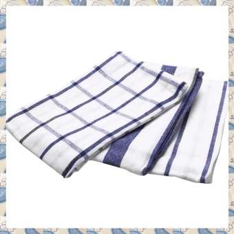 3Piece High Quality Blue White Striped Tea Towel Kitchen Towel Napkin Table Cloth 100% Cotton Woven Fabric