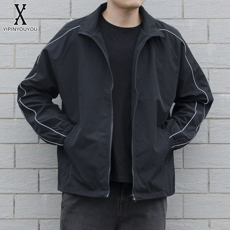 YIPINYOUYOU丨Men's Jackets - New autumn Korean style loose casual men's jacket Stand collar cardigan trendy men's windbreaker men's jacket ราคา 280 บาท*ส่งฟรี