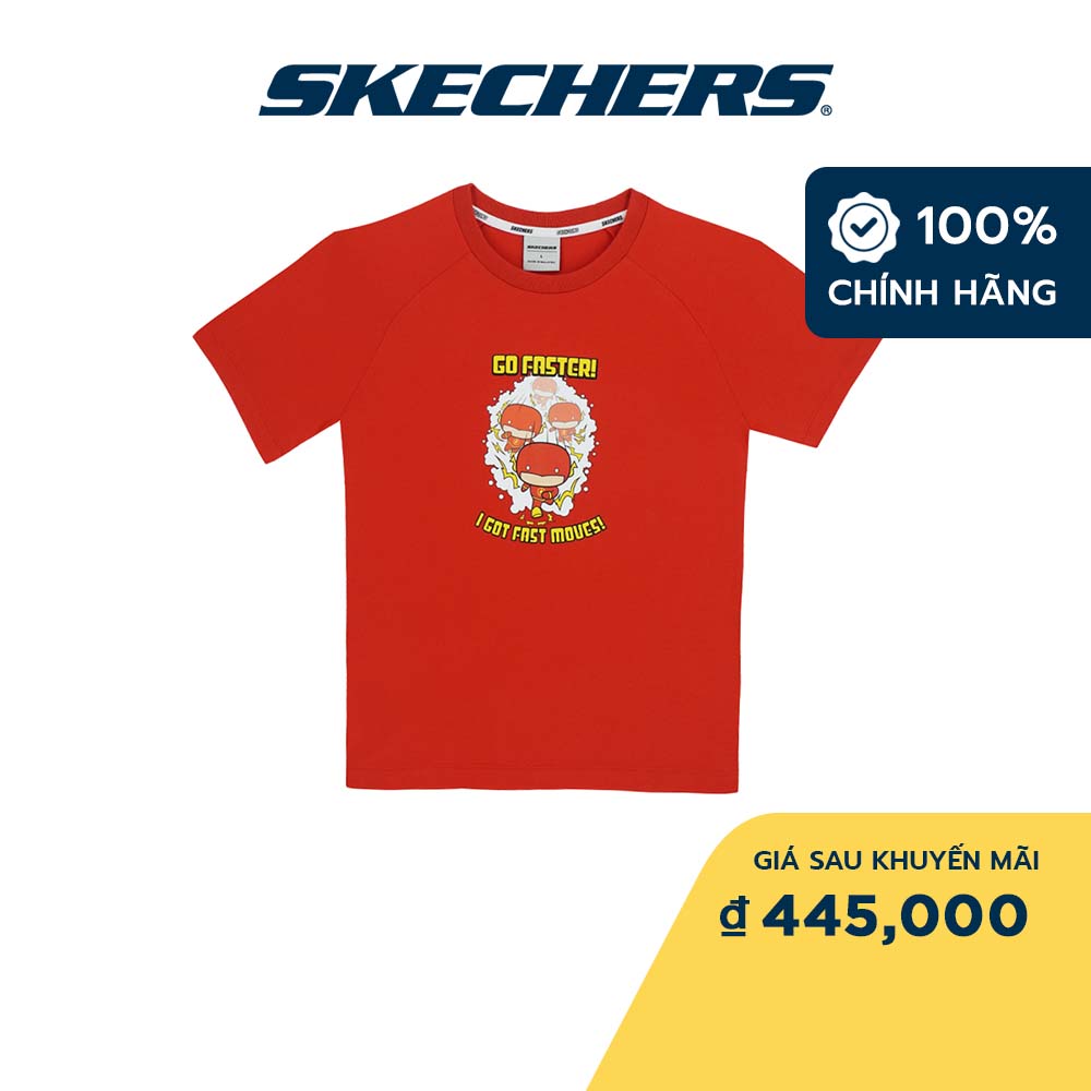 Skechers Bé Trai Áo Thun Tay Ngắn Thường Ngày DC Collection - SL423B353-01CC