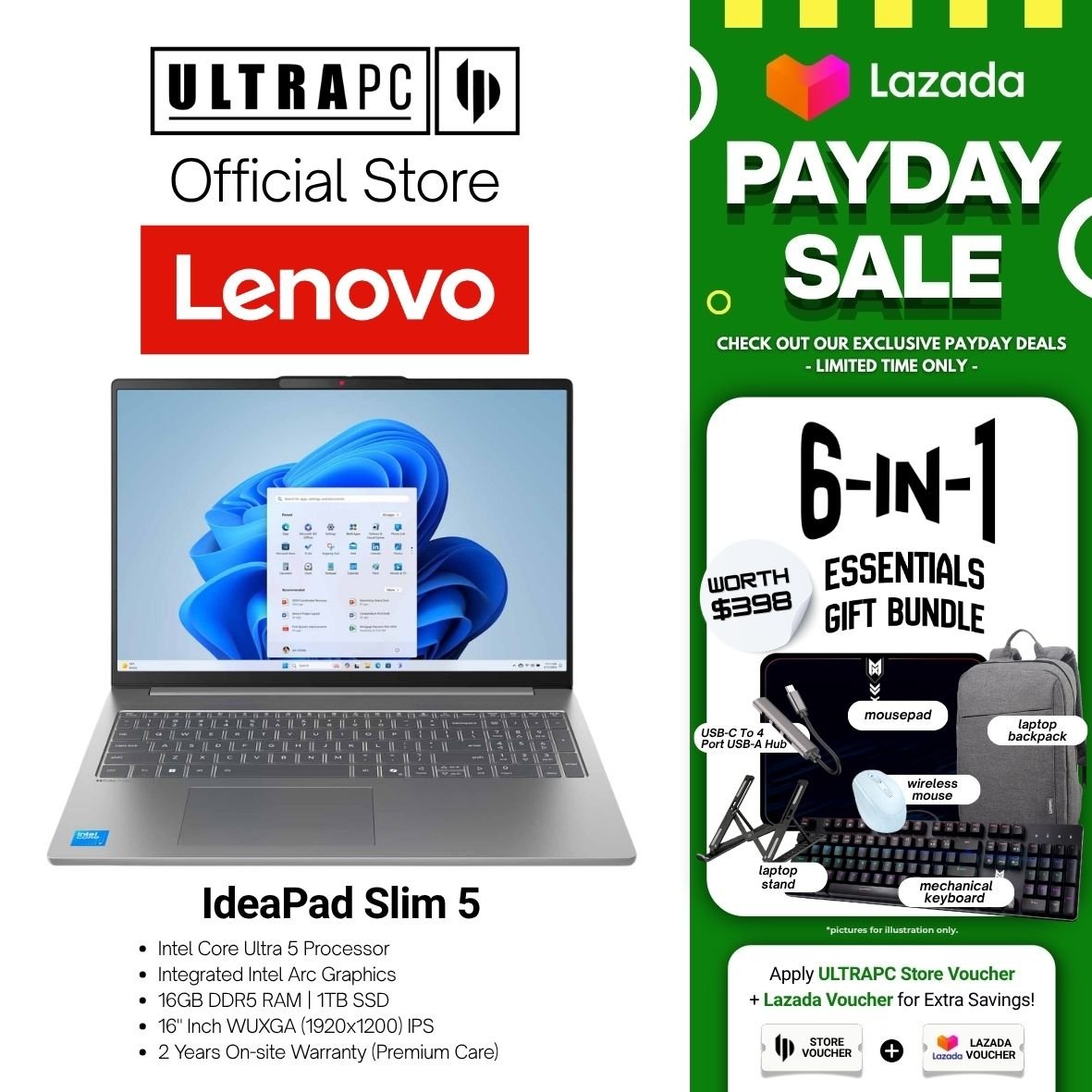Lenovo IdeaPad Slim 5 Laptop - Intel Core Ultra 5...