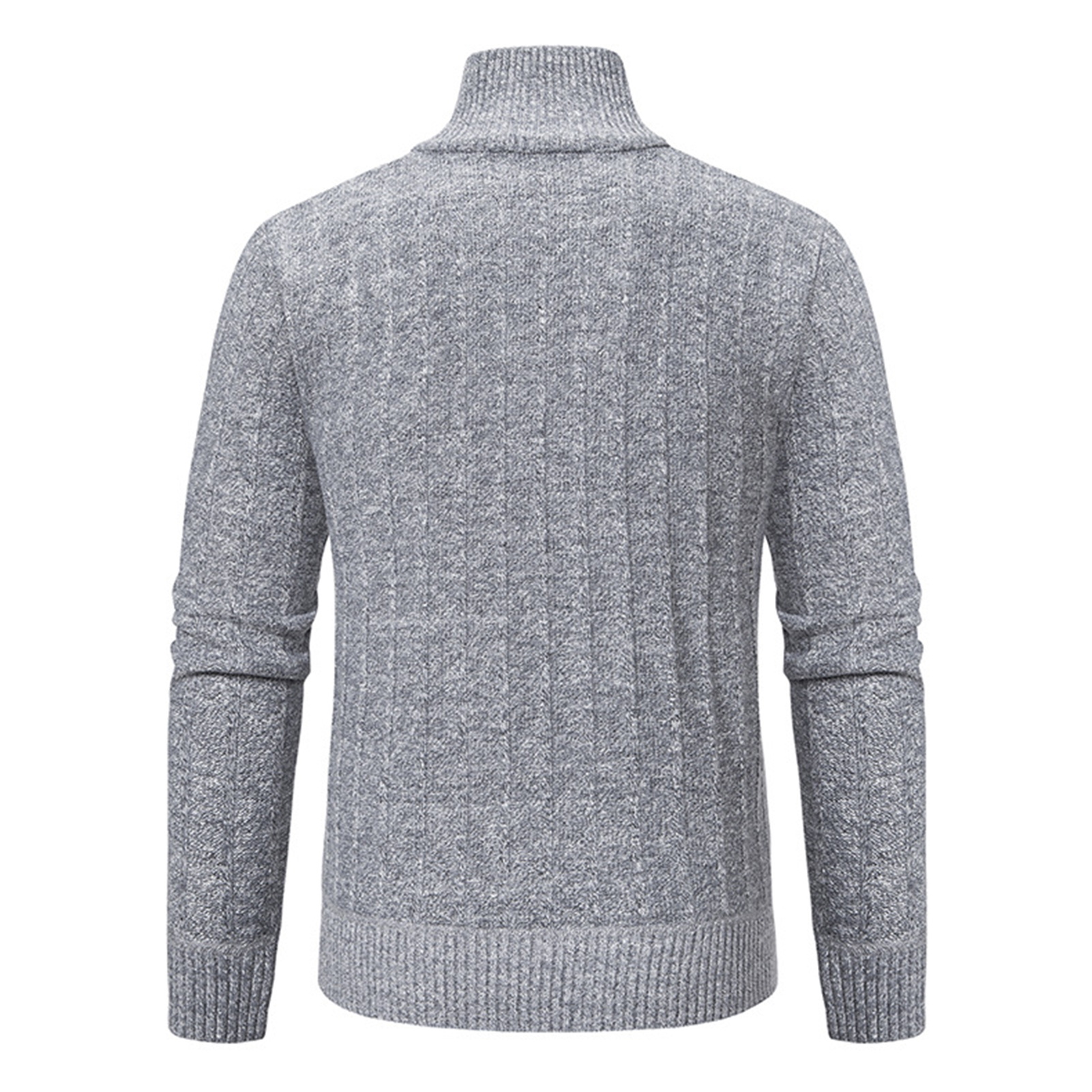 FCO MALL Gemütlicher Polyester-Pullover für Herren, einfarbiger Pullover, Herren-Winterpullover mit Reißverschluss-Design und dicker Wärme, Perfect387_voghion.com