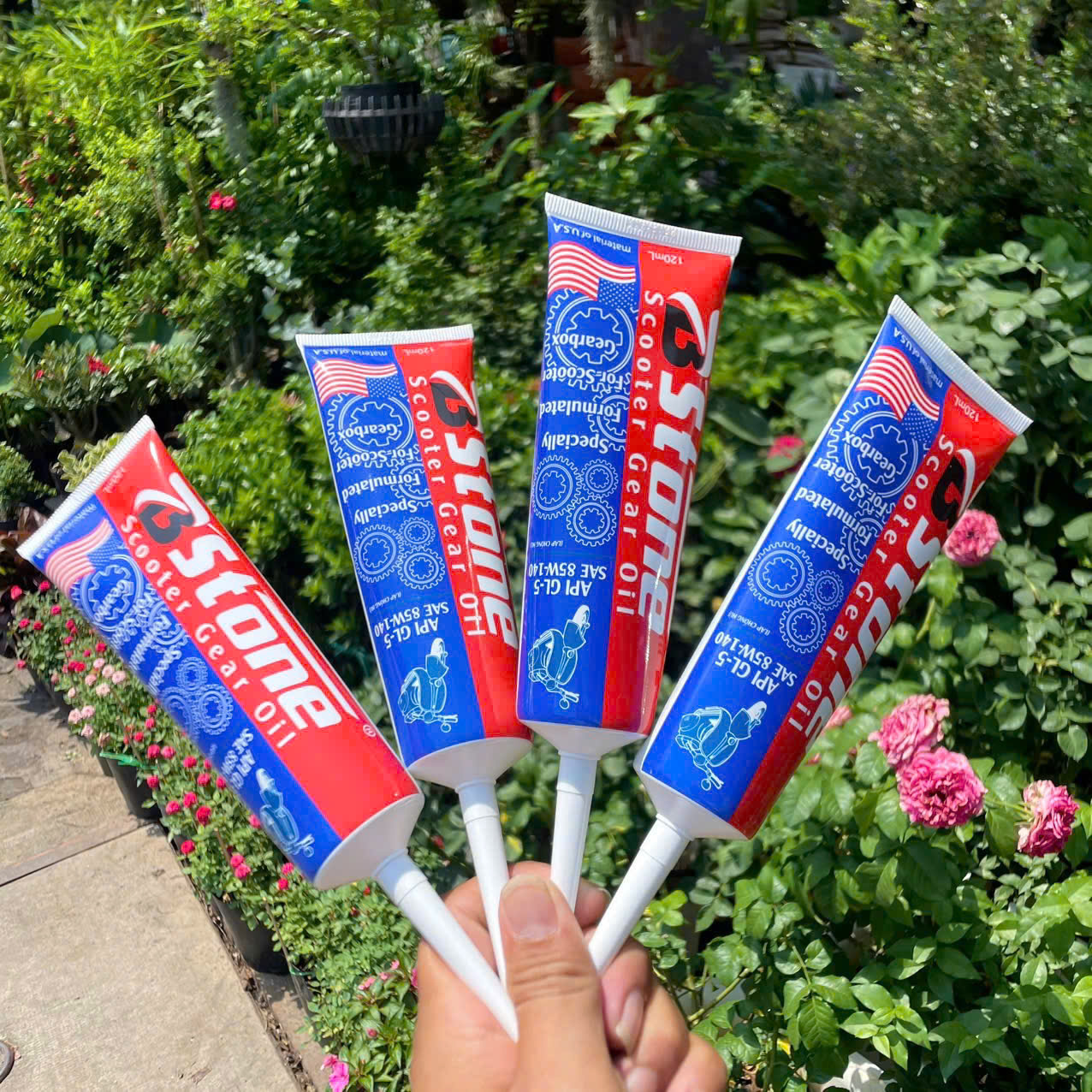 Combo 4 Nhớt Lap Chống Hú Cho Xe Tay Ga Bsfone Scooter Gear Oil 120ml 85w140 Nguyên Liệu Nhập Khẩ Mỹ