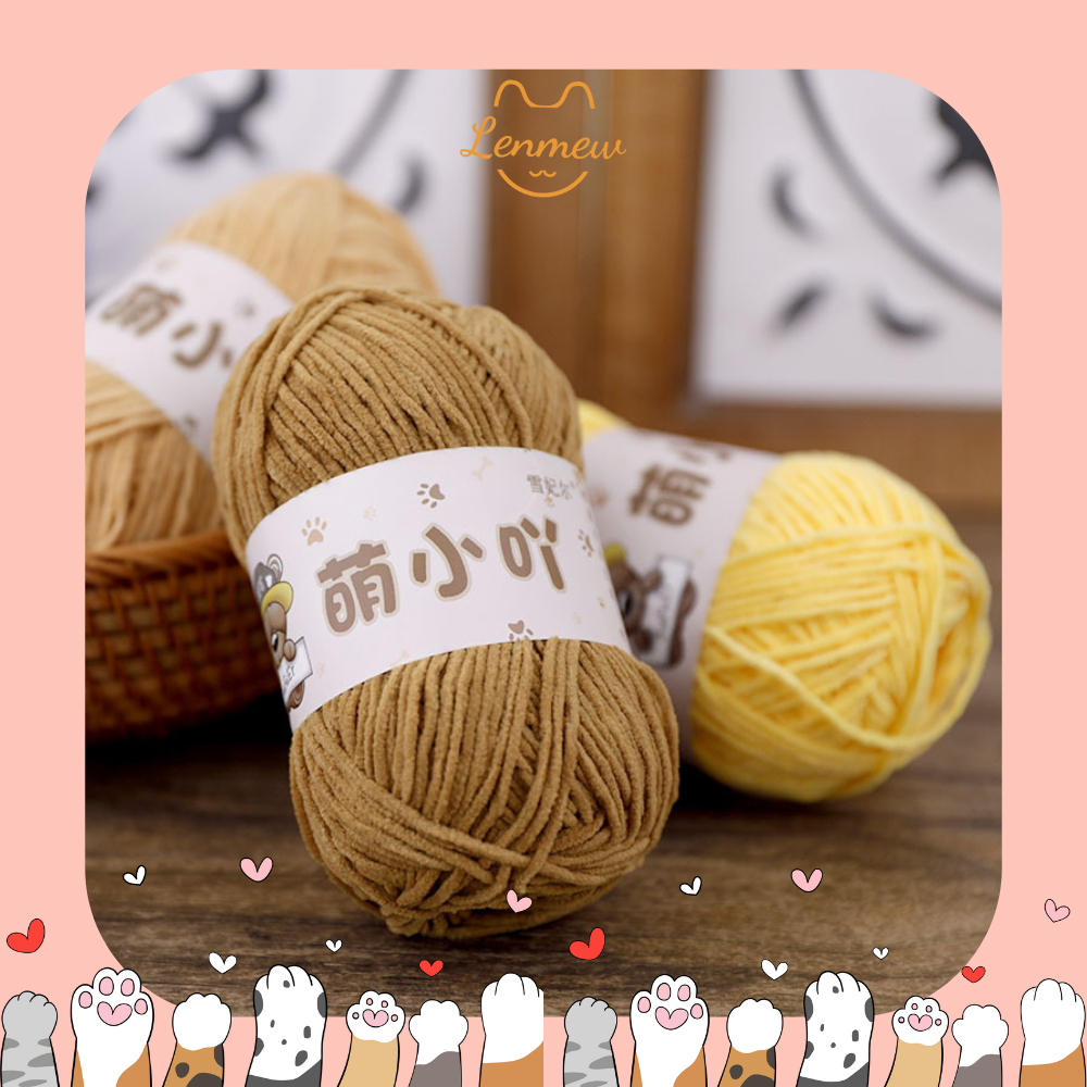 Len nhung baby 3mm, len bông sữa