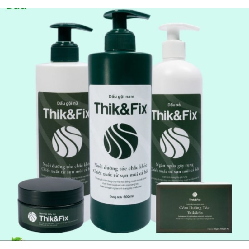 Bộ Sản Phẩm Thik&Fix Hỗ Trợ Mọc Tóc, Giảm Gãy Rụng