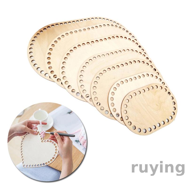 Đáy để đan Túi phụ kiện Túi Túi xách Tự làm Túi Móc thay thế đáy túi gỗ đáy để tự làm giỏ dụng cụ dệt Giỏ đan móc phụ kiện làm bằng gỗ chất lượng cao