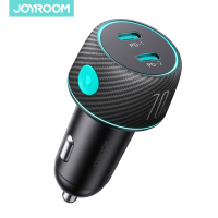 Joyroom รุ่น JR-CCN02 70W หัวชาร์จในรถยนต์ Dual PD ชาร์จเร็ว มีปุ่มไฟหลายสี สามารถชาร์จเร็วทั้ง 2 ช่องพร้อมกัน