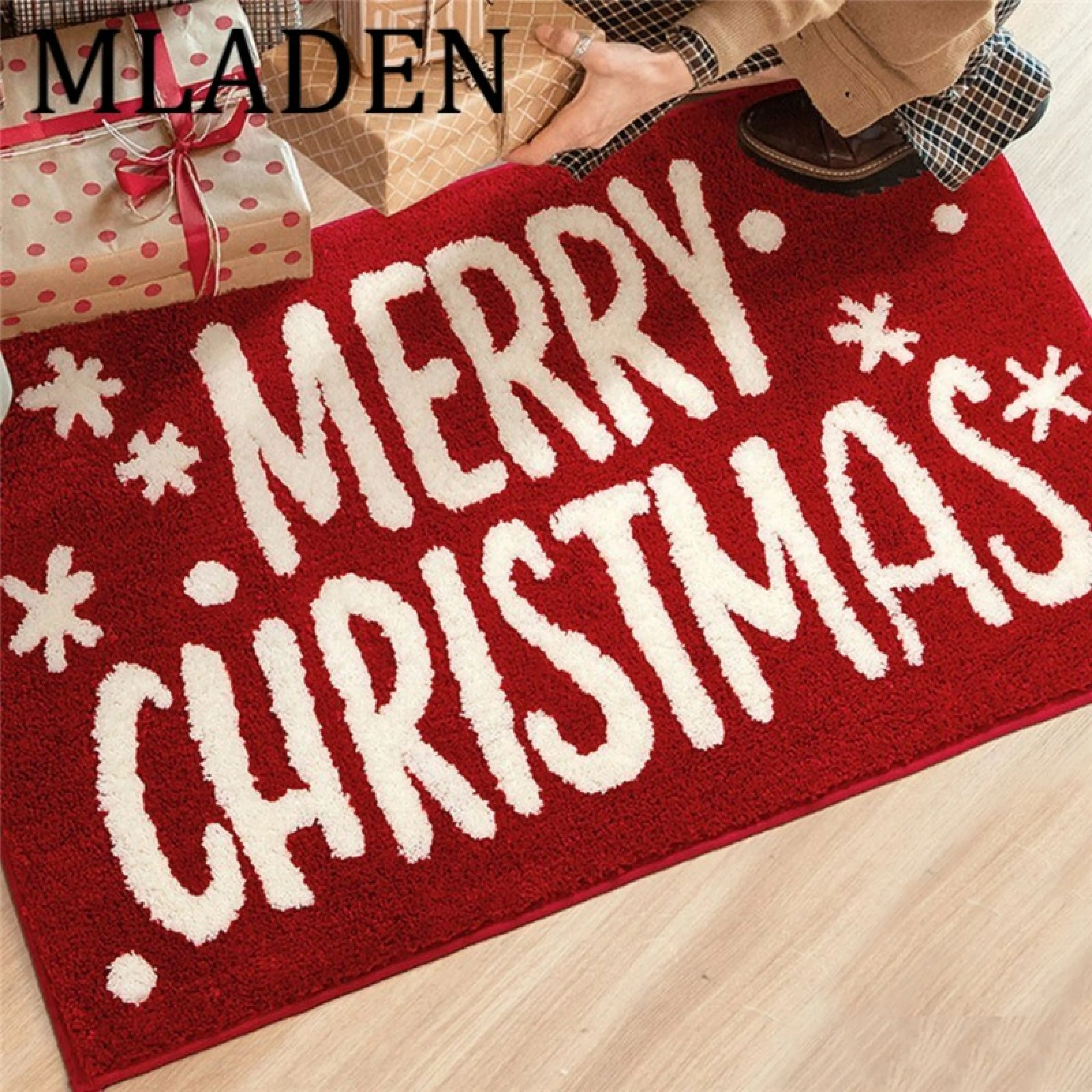 【Bhq Fu】Christmas Carpet, Doormat, Floor Mat 40X60Cm, Absorbs Water Well, Anti-Slip, Quick-Drying, Christmas Decoration.