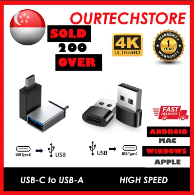 [ SG Stock ] USB-C Type C Adapter & USB 3.0 Adapter to Type C OTG Data Sync Adapter Data Sync Aluminium Alloy