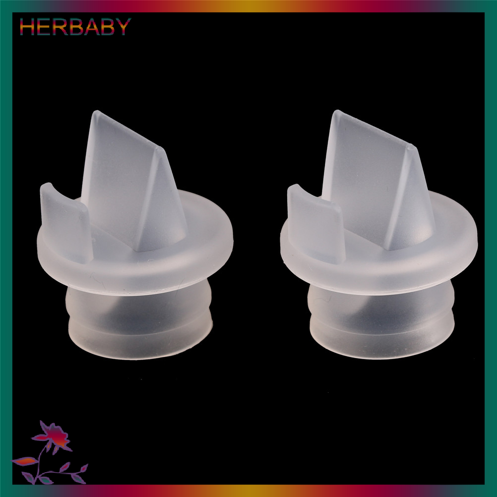 HERBABY 2pcs duckbill วาล์วปั๊มนมชิ้นส่วนซิลิโคนทารกปั๊มจุกนม ราคา 14 บาท*ส่งฟรี