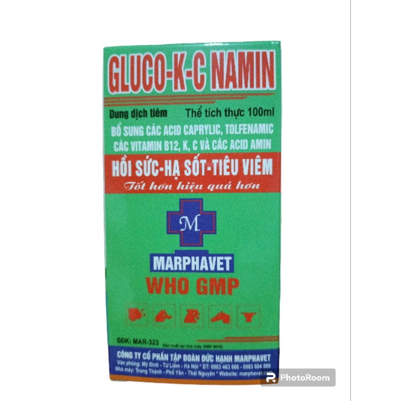 Gluco kc namin 20ml hồi sức, hạ sốt, tiêu viêm