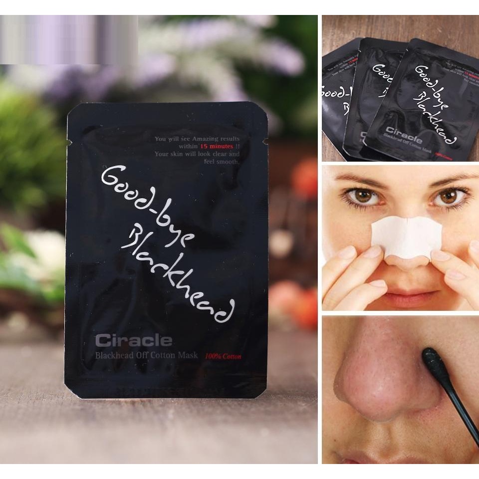   CHÍNH HÃNG  Miếng dán đẩy mụn CIRACLE Goodbye Blackhead hiệu quả  kèm que nặn và gạt  MỤN ĐẦU ĐEN 