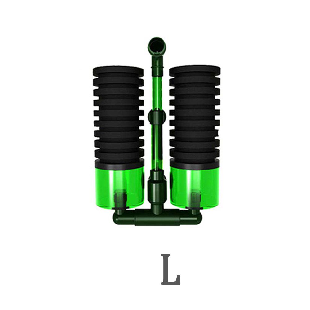 LILILIO Air Pump Clean Fish Tank Equipment Submersible Double Head for Fresh/Salt Water Aquarium Sponge Filters Filtration Foam Filter - 2