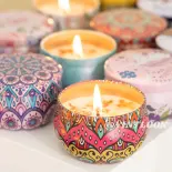 Nến sáp đậu nành thơm hoa vintlook với hoa khô cho hương thơm lâu dài