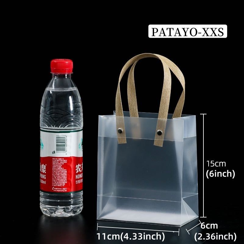 PVC Loot bag Small gift bagBbags for gifts Clear paper bag PVC hand bag Transparent Frosted Plastic