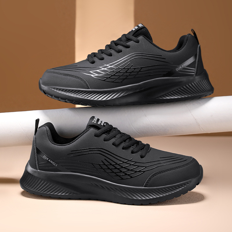 Men's Fashion Sneaker Shoes Sports Shoes Black Shoes for Men Casual Versatile Running Shoes Men's Shock-absorbing Lightweight Mesh Shoes