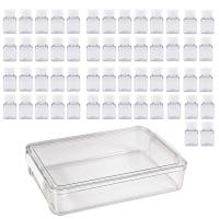 CUTEFIY Large Capacity Perler Bead Storage Box with Cover Transparent Perler Bead Packaging Box Portable Dustproof Bead Storage Bottle Home Organization Tools