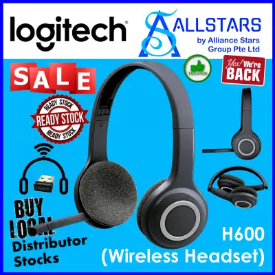 (ALLSTARS : We are Back / Conference Promo) Logitech H600 Wireless Stereo Headset (981-000504) / 2.4GHz / NON-Bluetooth (Warranty 2years with Local Distributor BanLeong)