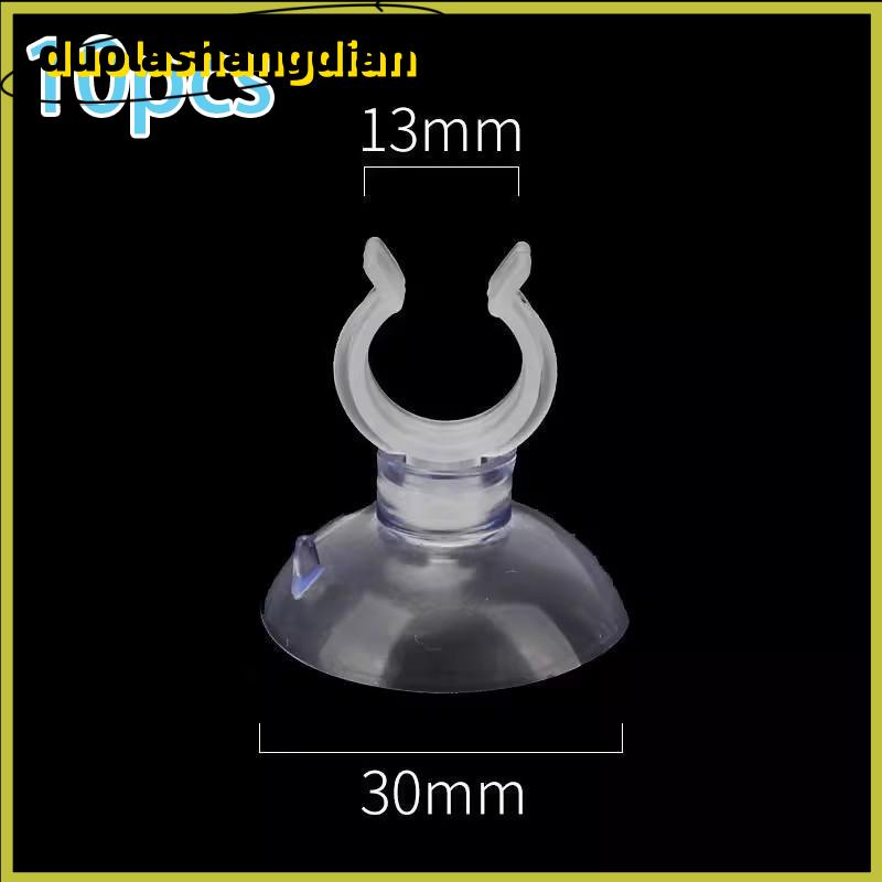 [Duola] 10 chiếc cốc hút bể cá ống hút bơm oxy bể cá ống hút cố định ống khí kẹp cố định ống hút nhiệt kế - 2