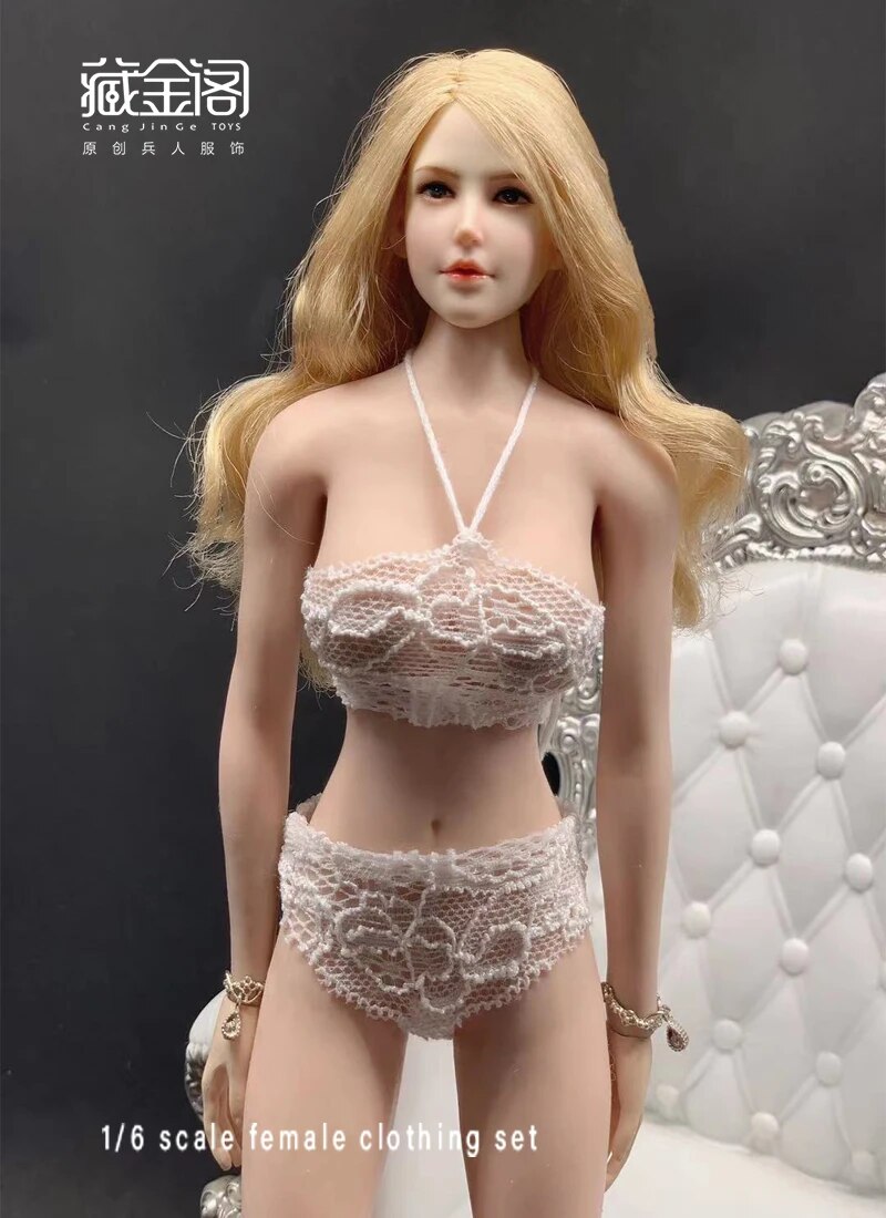 1/6 Quy Mô Nữ Mô hình nhân vật phụ kiện mô hình bó ngực Đồ Lót Bộ quần lót Phù Hợp 12 "Tbleague Lớn Bust Cơ Thể