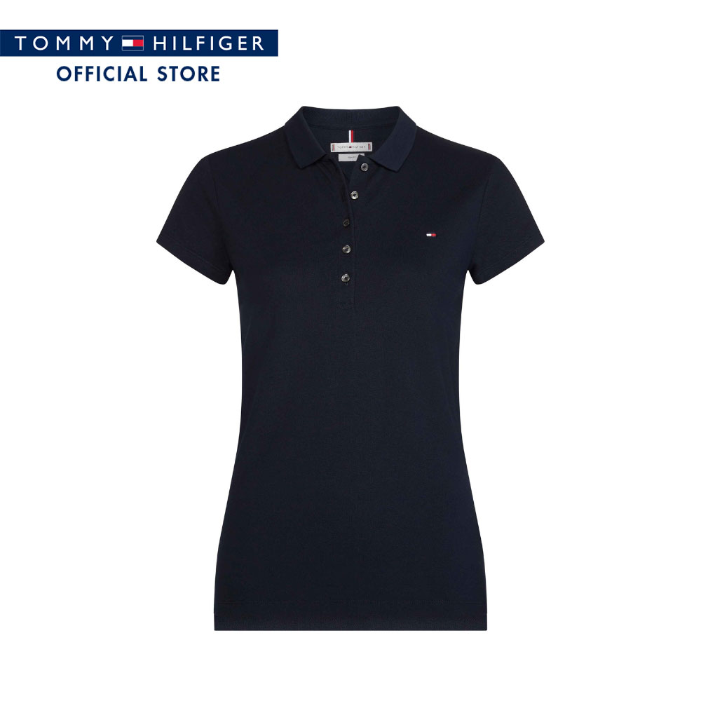 Tommy Hilfiger Women Polos Model WW0WW42547 DW5 - Blue Slim Fit ราคา 2,245 บาท*ส่งฟรี