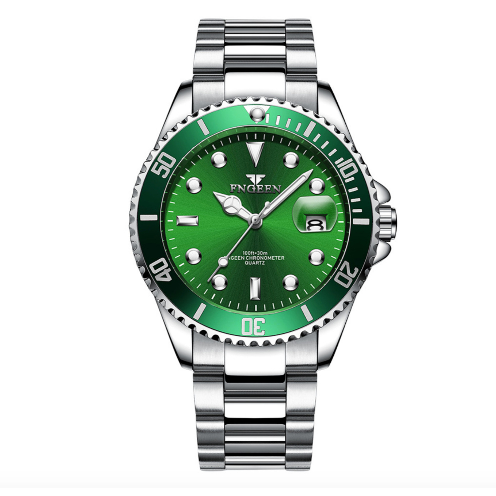 đồng hồ nam,Đồng Hồ FNGEEN Thợ Lặn Mẫu Đồng Hồ PIN Nam size 41mm
