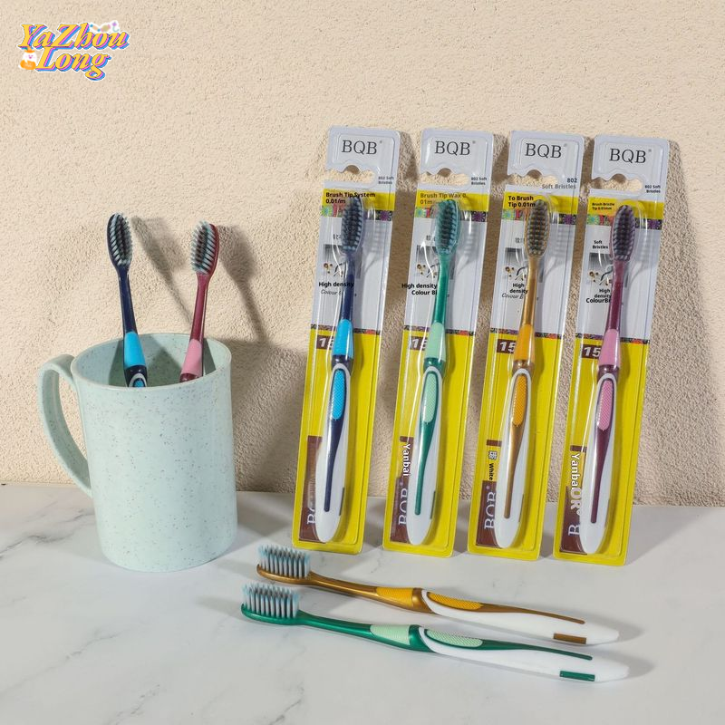 Bàn chải đánh răng lông mềm cao cấp yzlong cho người lớn, thiết kế mật độ cao với bao bì độc lập