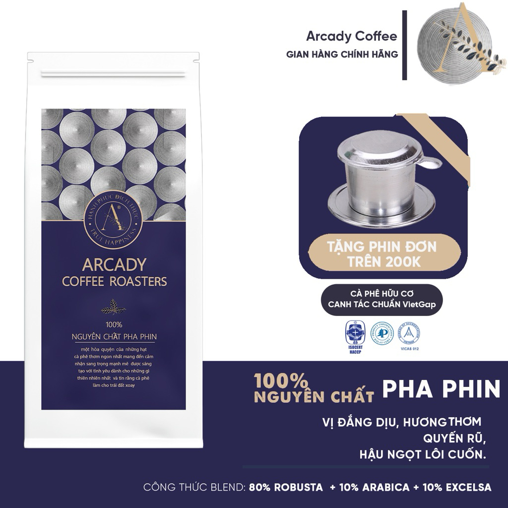 CÀ PHÊ NGUYÊN CHẤT PHA PHIN GU CỔ ĐIỂN - THƠM NỒNG NÀN, BÉO, ĐẬM VỊ